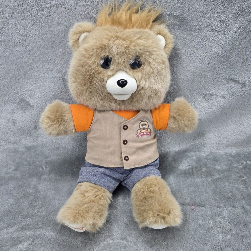 Teddy Ruxpin Plush Animated Story Telling Bear 2017 Interactive LCD 15" Works